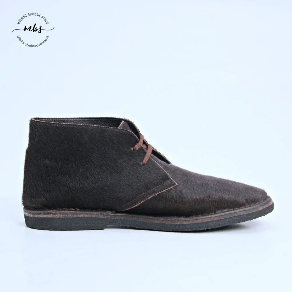 J. Crew Macalister Pony Hair Desert‎ Boots Made In Italy Brown Men 11.5*